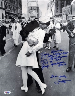 New York City Time’s Square V-J Day “The Kiss” Signed & Inscribed 11x14 Photograph– Nurse & Sailor